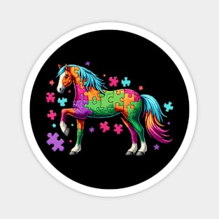 puzzle horse kids boys girls funny horse Magnet